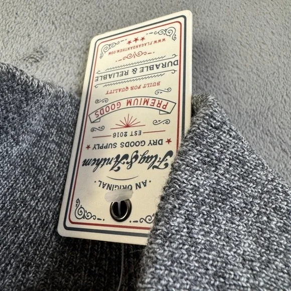 Flag & Anthem Sweater Mens Medium Gray 1/4 Zip Pullover Cotton FW22 Casual - Picture 4 of 12